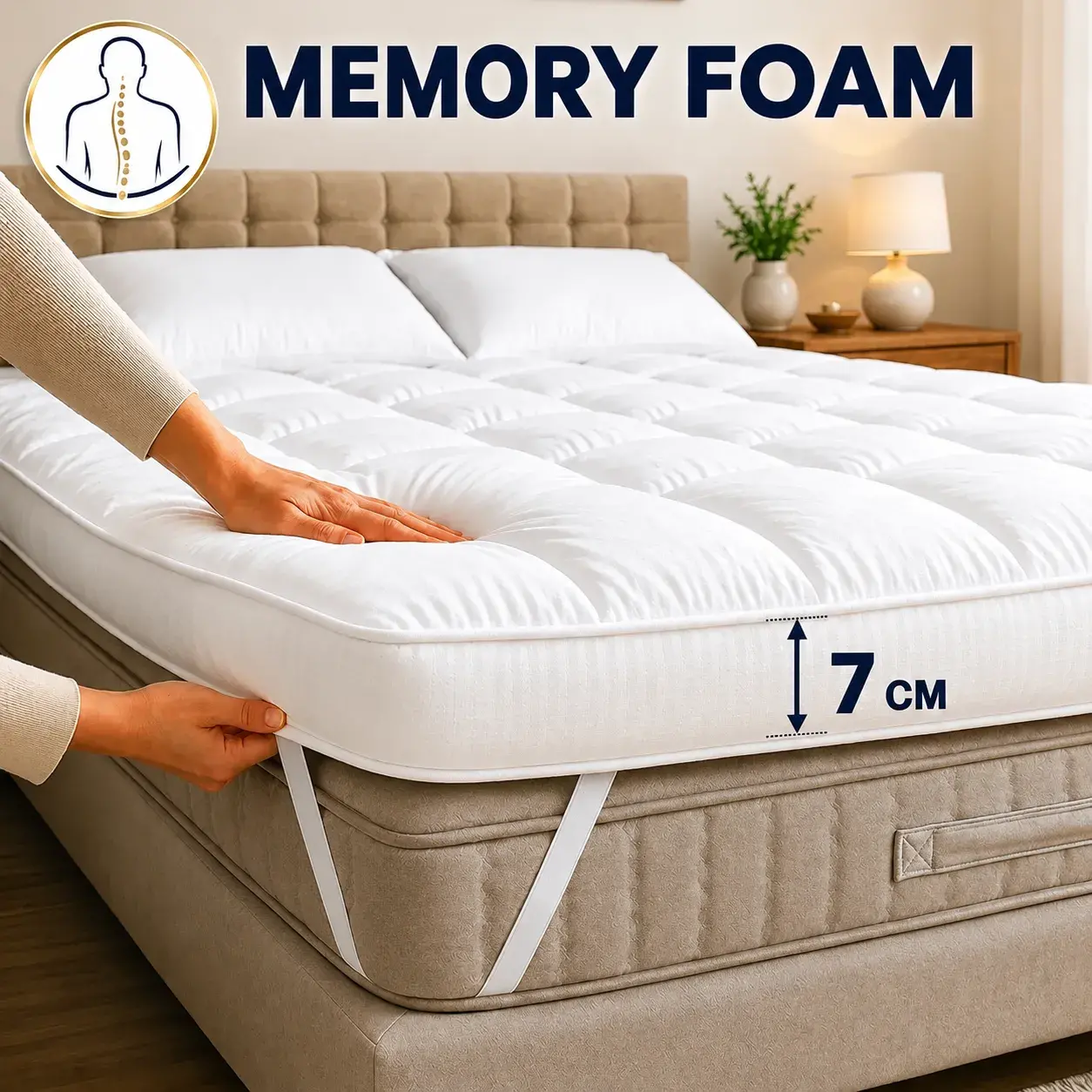 Memory foam mattress topper