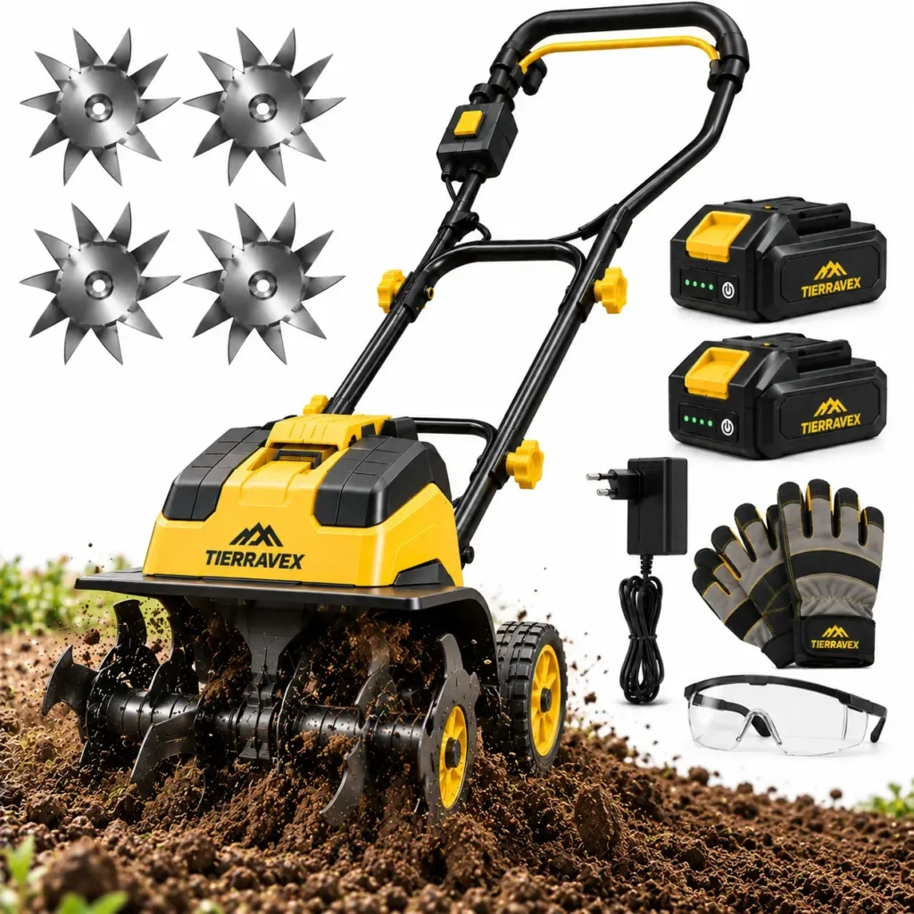 Electric garden tiller